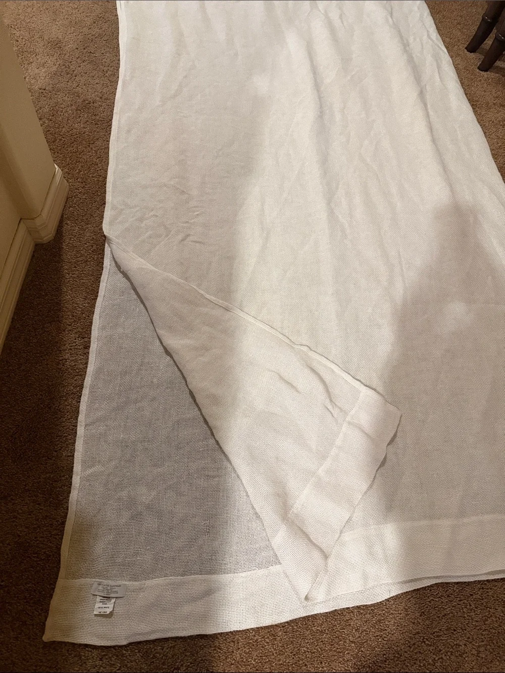 Restoration Hardware Linen optic white Curtain Panel.